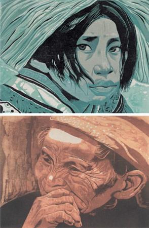 王華祥の作品　「貴州人」1988年作　受賞作品