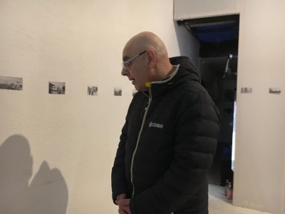 ドイツHFG大学 Michael Bielicky教授、展示会場にて