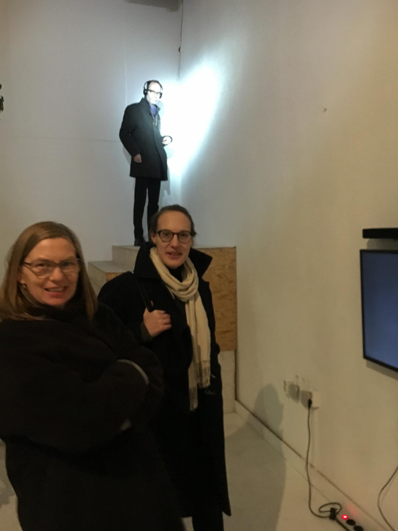 ドイツHFG大学Susane Kreeman 教授,Matthias Bruhn教授 Frederik先生、会場にて